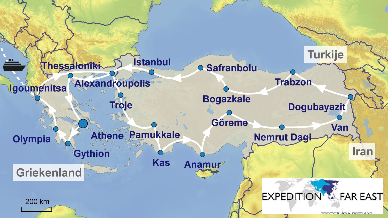 Карта границы турции и греции